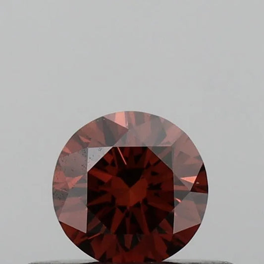 0.30ct Round Lab Grown Diamond (Colour Fancy Deep Orange, Clarity VS1, Cut ID, IGI Certified)