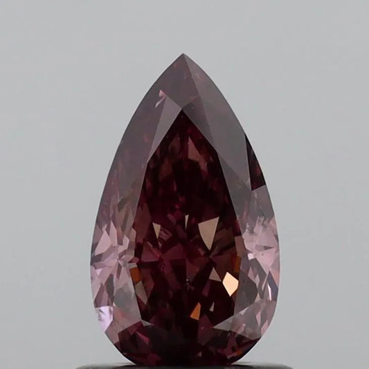 0.86ct Pear Lab Grown Diamond (Colour Fancy Pinkish Gray, Clarity VS2, IGI Certified)