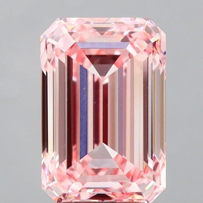 3.10ct Emerald Lab Grown Diamond (Colour Fancy Intense Pink, Clarity VS1, IGI Certified)