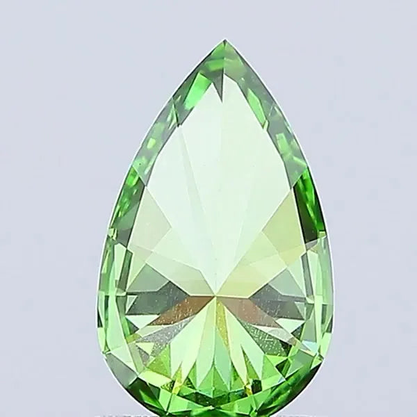 1.00ct Pear Lab Grown Diamond (Colour Fancy Vivid Green, Clarity VS1, IGI Certified)