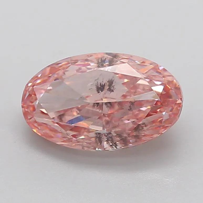 5.08ct Oval Lab Grown Diamond (Colour Fancy Intense Brownish Pink, Clarity SI2, IGI Certified)