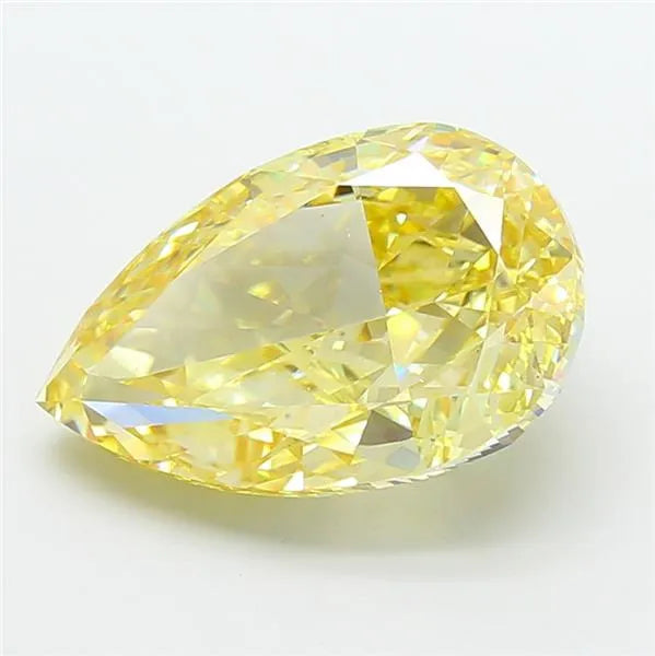7.01ct Pear Lab Grown Diamond (Colour Fancy Yellow, Clarity VS1, IGI Certified)