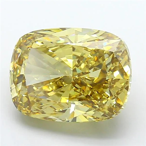 7.02ct Cushion modified Lab Grown Diamond (Colour Fancy Intense Gray Yellow, Clarity VS1, IGI Certified)