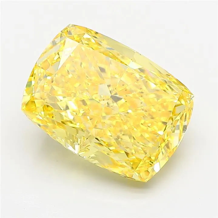 7.02ct Cushion modified Lab Grown Diamond (Colour Fancy Vivid Yellow, Clarity VS1, IGI Certified)