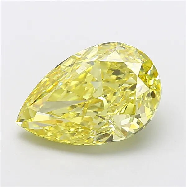 7.02ct Pear Lab Grown Diamond (Colour Fancy Intense Yellow, Clarity VS1, IGI Certified)