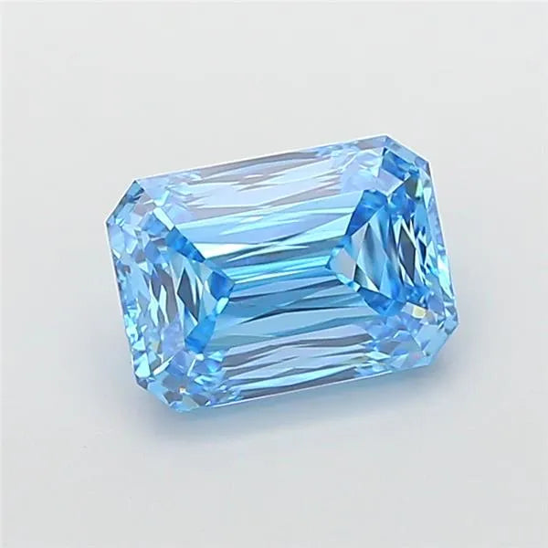 7.02ct Radiant Lab Grown Diamond (Colour Fancy Vivid Blue, Clarity VS2, IGI Certified)