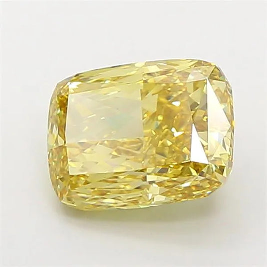 7.03ct Cushion modified Lab Grown Diamond (Colour Fancy Intense Yellow, Clarity VS1, IGI Certified)