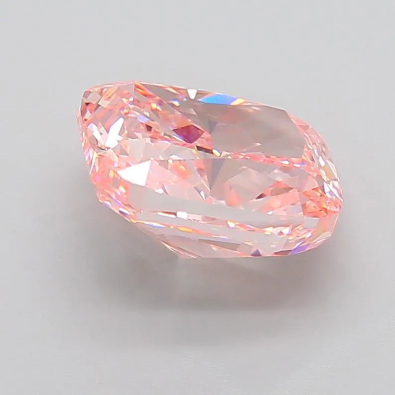 7.03ct Cushion modified Lab Grown Diamond (Colour Fancy Vivid Pink, Clarity VVS2, IGI Certified)