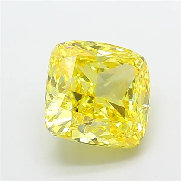 7.03ct Cushion modified Lab Grown Diamond (Colour Fancy Vivid Yellow, Clarity VS1, IGI Certified)
