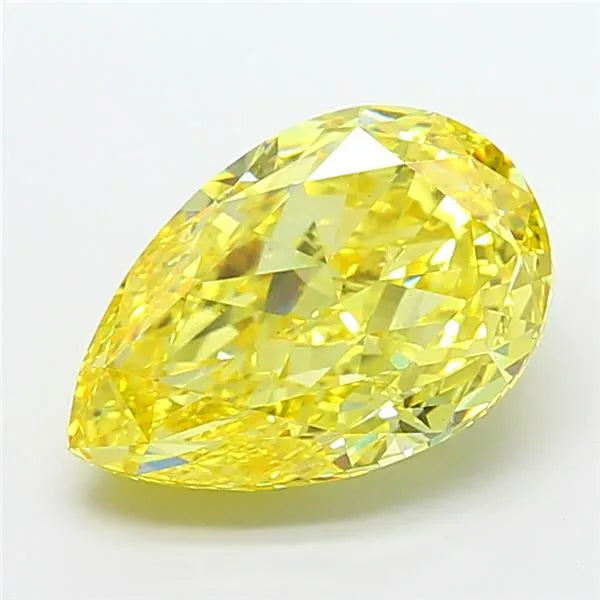 7.03ct Pear Lab Grown Diamond (Colour Fancy Vivid Yellow, Clarity VS1, IGI Certified)