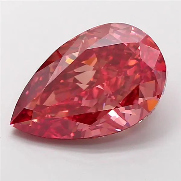 7.04ct Pear Lab Grown Diamond (Colour Fancy Vivid Brown Pink, Clarity VS1, IGI Certified)