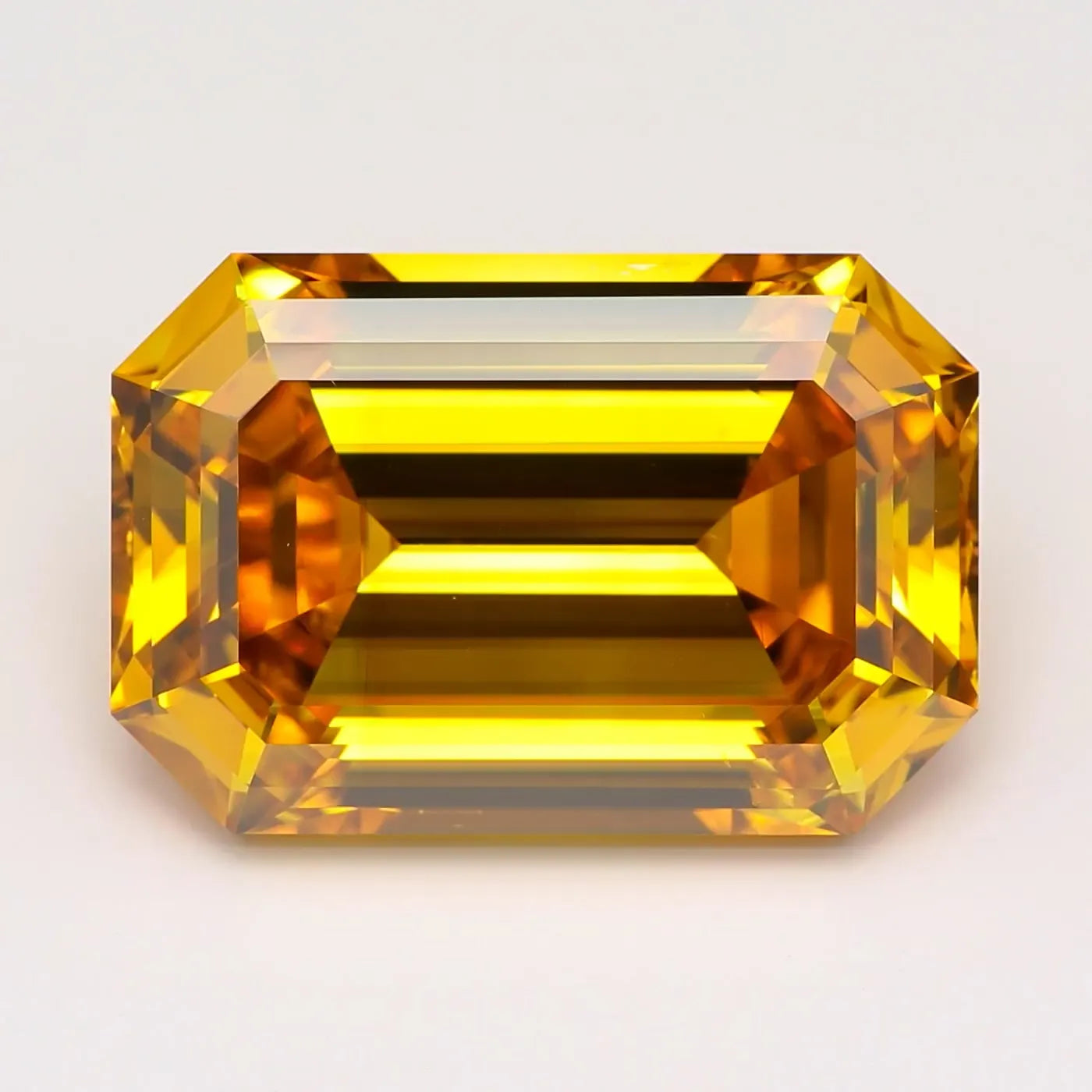 7.05ct Emerald Lab Grown Diamond (Colour Yellow Orange, Clarity VS1, IGI Certified)