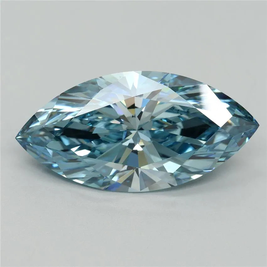 7.05ct Marquise Lab Grown Diamond (Colour Fancy Vivid Blue, Clarity VVS2, IGI Certified)
