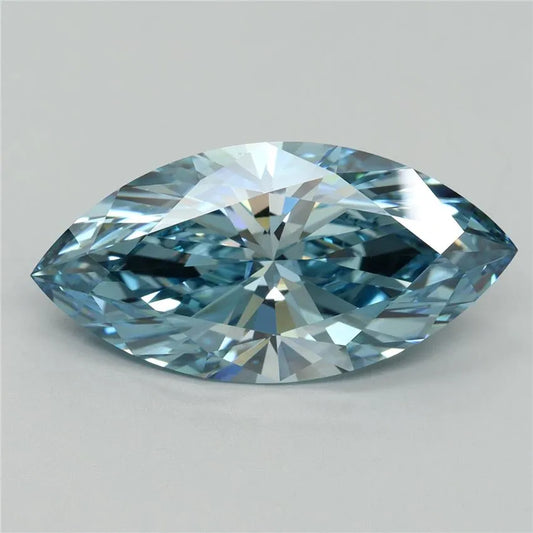 7.05ct Marquise Lab Grown Diamond (Colour Fancy Vivid Blue, Clarity VVS2, IGI Certified)