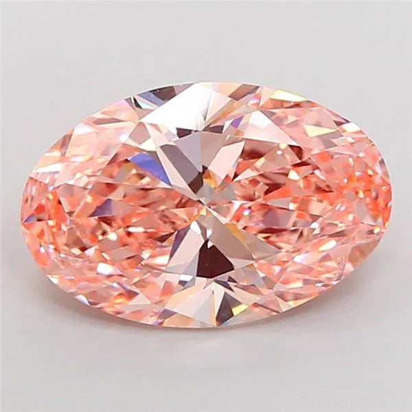 7.05ct Oval Lab Grown Diamond (Colour Fancy Vivid Pink, Clarity VS1, IGI Certified)