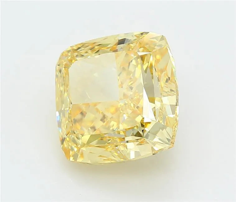 7.06ct Cushion modified Lab Grown Diamond (Colour Fancy Vivid Yellow, Clarity VS2, IGI Certified)