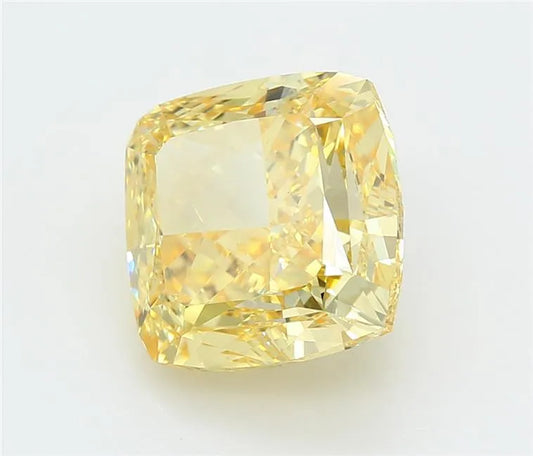 7.06ct Cushion modified Lab Grown Diamond (Colour Fancy Vivid Yellow, Clarity VS2, IGI Certified)