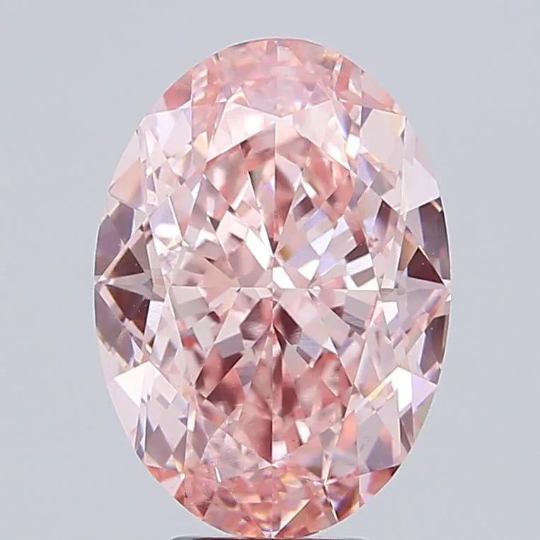 7.06ct Oval Lab Grown Diamond (Colour Fancy Vivid Pink, Clarity SI2, IGI Certified)