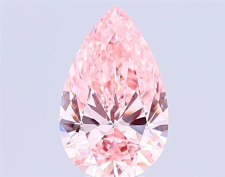 7.06ct Pear Lab Grown Diamond (Colour Fancy Vivid Pink, Clarity VVS2, IGI Certified)