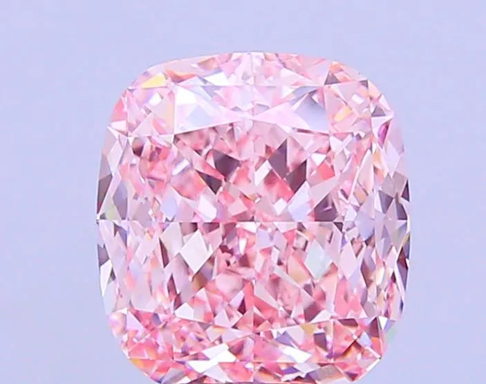 7.07ct Cushion modified Lab Grown Diamond (Colour Fancy Vivid Pink, Clarity VS1, IGI Certified)