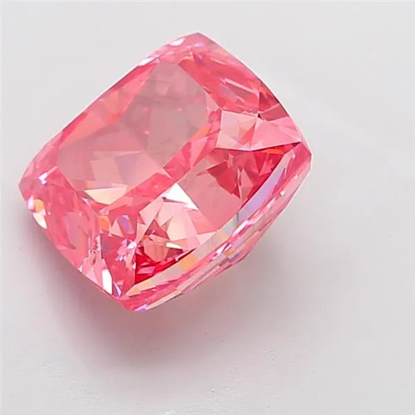 7.07ct Cushion modified Lab Grown Diamond (Colour Fancy Vivid Pink, Clarity VS2, IGI Certified)