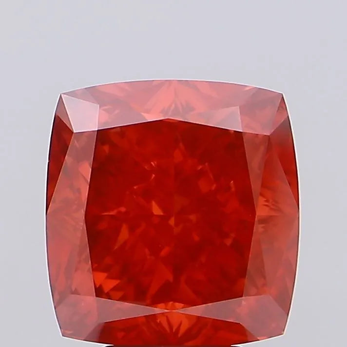 7.07ct Cushion modified Lab Grown Diamond (Colour Fancy Vivid Red, Clarity VS1, IGI Certified)