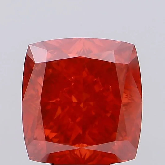 7.07ct Cushion modified Lab Grown Diamond (Colour Fancy Vivid Red, Clarity VS1, IGI Certified)