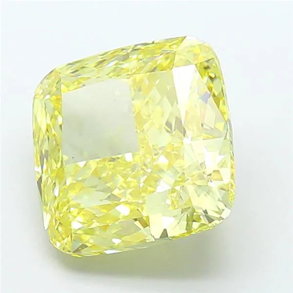 7.08ct Cushion modified Lab Grown Diamond (Colour Fancy Intense Yellow, Clarity VS1, IGI Certified)