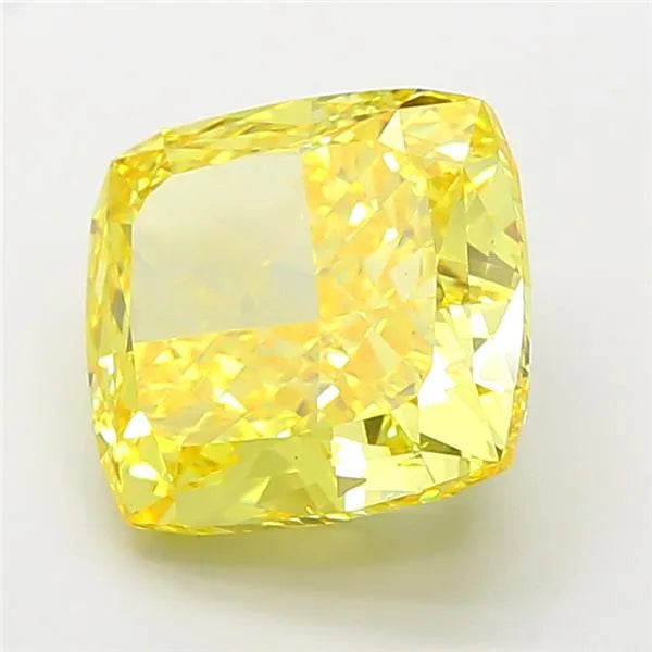 7.08ct Cushion modified Lab Grown Diamond (Colour Fancy Vivid Yellow, Clarity VS1, IGI Certified)