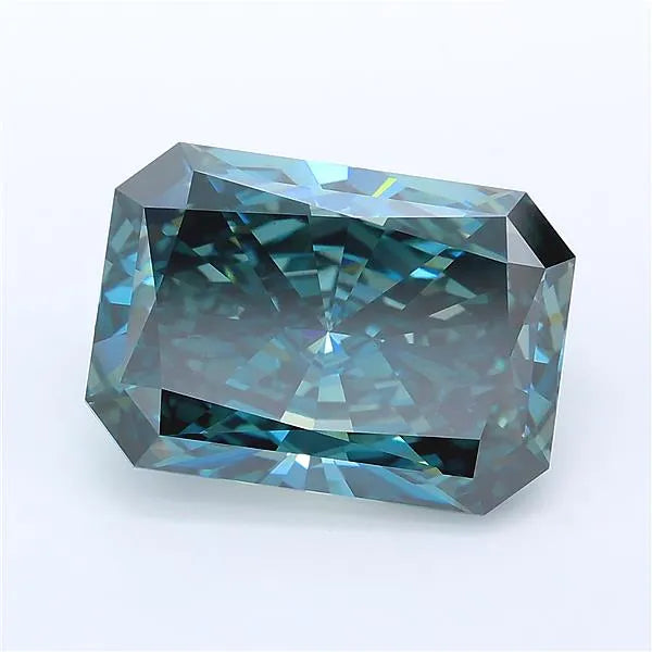 7.14ct Radiant Lab Grown Diamond (Colour Fancy Deep Blue Green, Clarity VVS2, IGI Certified)