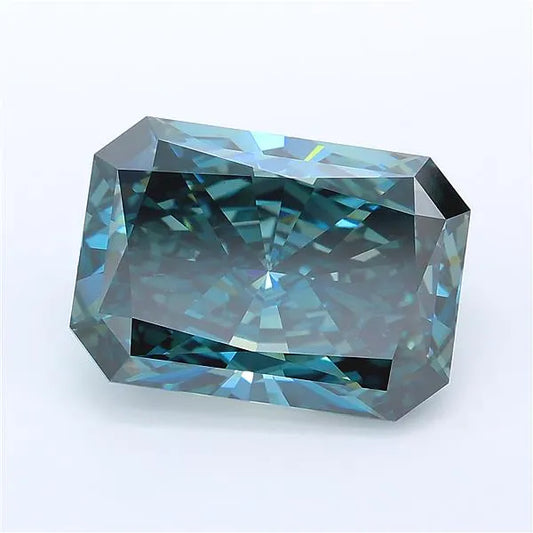 7.14ct Radiant Lab Grown Diamond (Colour Fancy Deep Blue Green, Clarity VVS2, IGI Certified)
