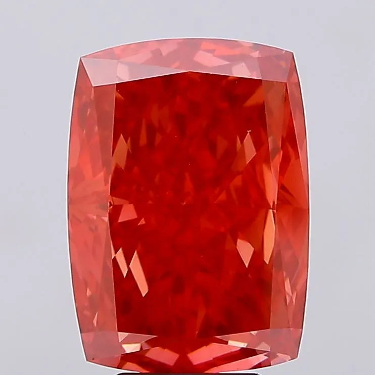 7.21ct Cushion modified Lab Grown Diamond (Colour Fancy Vivid Red, Clarity VS1, IGI Certified)