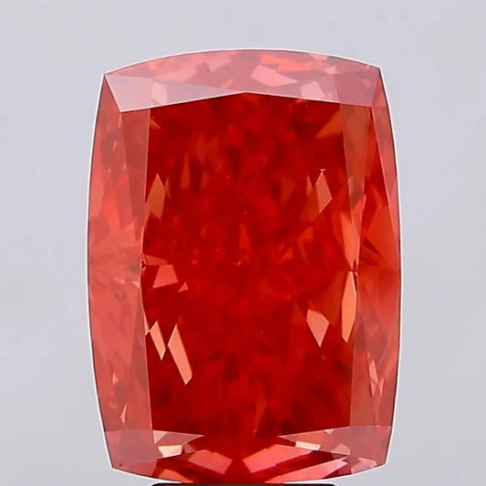 7.21ct Cushion modified Lab Grown Diamond (Colour Fancy Vivid Red, Clarity VS1, IGI Certified)