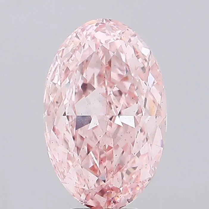 7.32ct Oval Lab Grown Diamond (Colour Fancy Intense Pink, Clarity VS2, IGI Certified)