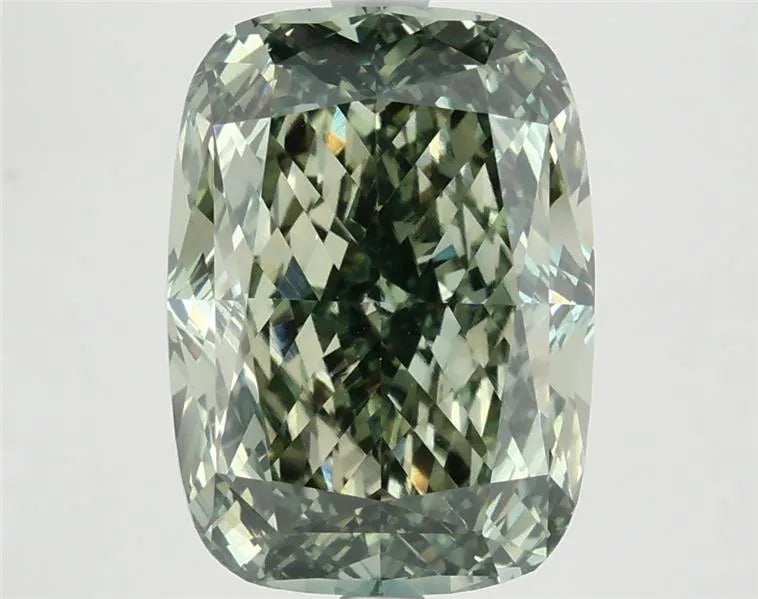 7.43ct Cushion modified Lab Grown Diamond (Colour Fancy Vivid Blueish Green, Clarity VS1, IGI Certified)