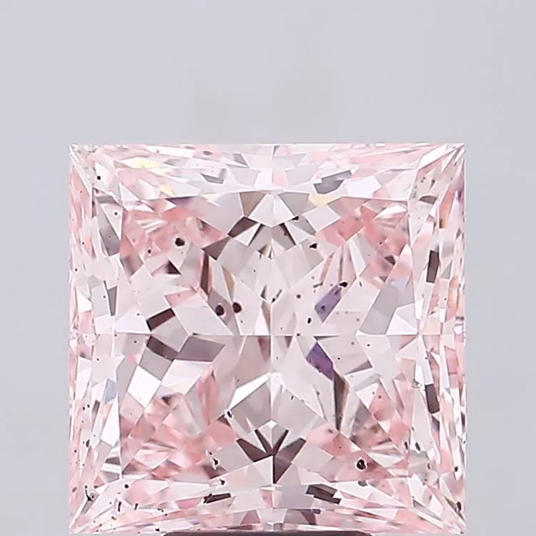 7.43ct Princess Lab Grown Diamond (Colour Fancy Intense Pink, Clarity SI1, IGI Certified)