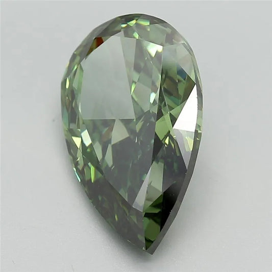 7.50ct Pear Lab Grown Diamond (Colour Fancy Vivid Green, Clarity VS1, IGI Certified)
