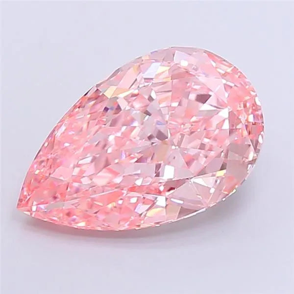 7.52ct Pear Lab Grown Diamond (Colour Fancy Vivid Pink, Clarity VVS2, IGI Certified)