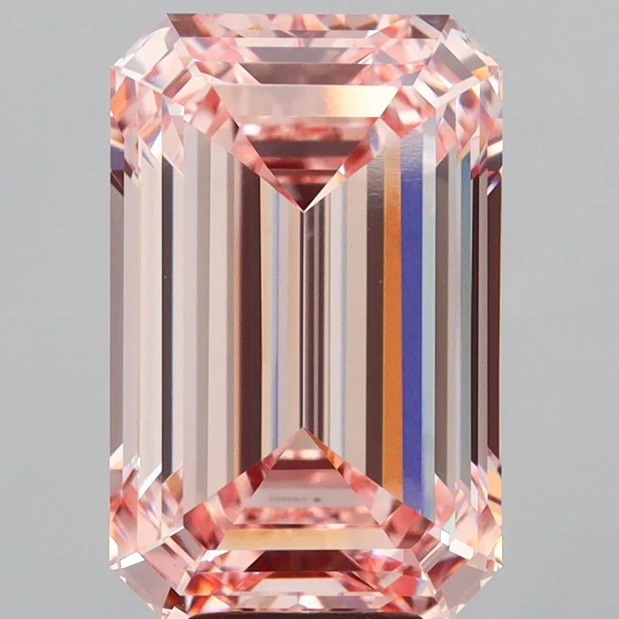 7.55ct Emerald Lab Grown Diamond (Colour Fancy Intense Pink, Clarity VS1, IGI Certified)
