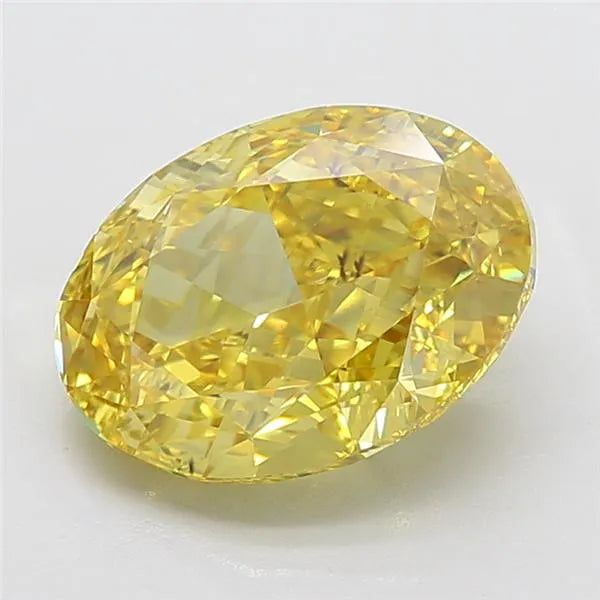 7.55ct Oval Lab Grown Diamond (Colour Fancy Vivid Yellow, Clarity VS1, IGI Certified)