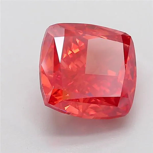 7.58ct Cushion modified Lab Grown Diamond (Colour Fancy Vivid Red, Clarity VVS2, IGI Certified)