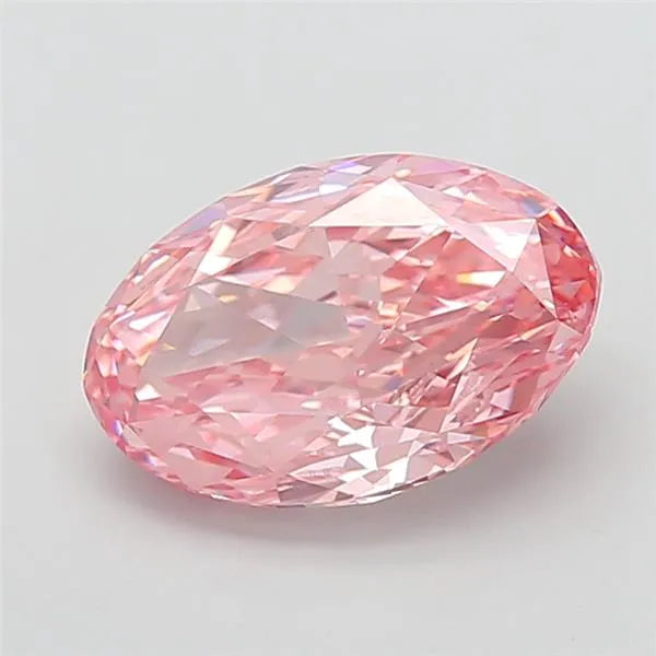 7.59ct Oval Lab Grown Diamond (Colour Fancy Vivid Pink, Clarity VS2, IGI Certified)
