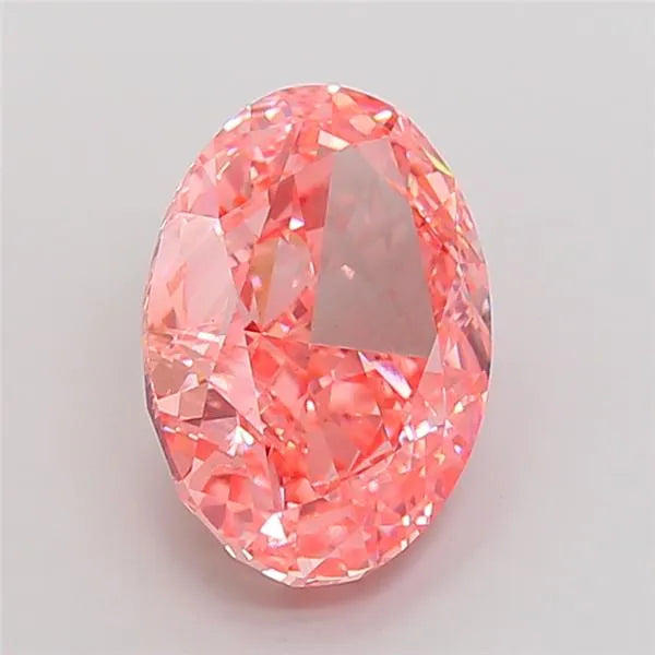 7.63ct Oval Lab Grown Diamond (Colour Fancy Vivid Pink, Clarity VS1, IGI Certified)