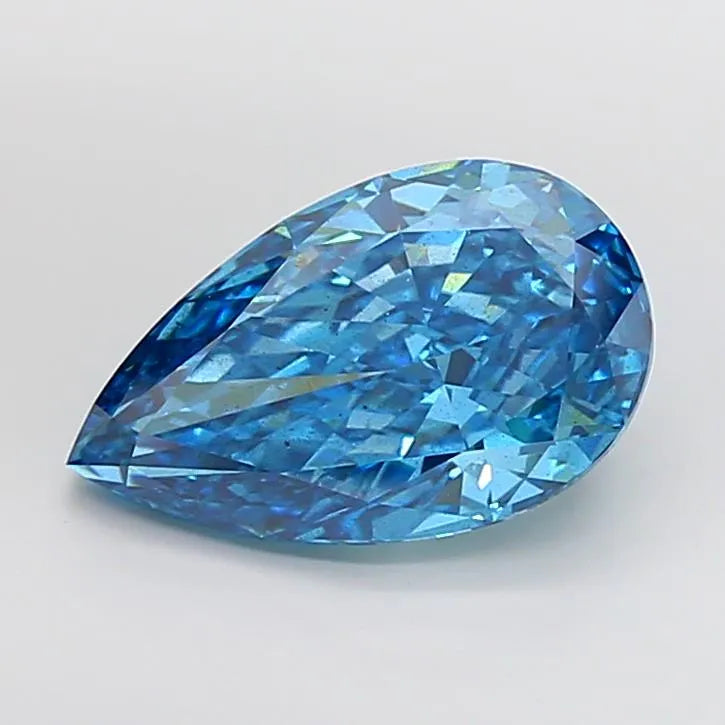 7.63ct Pear Lab Grown Diamond (Colour Fancy Vivid Blue, Clarity SI2, IGI Certified)