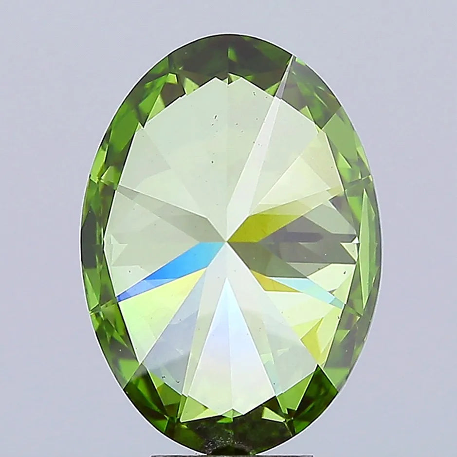 8.00ct Oval Lab Grown Diamond (Colour Fancy Vivid Green, Clarity VS1, IGI Certified)