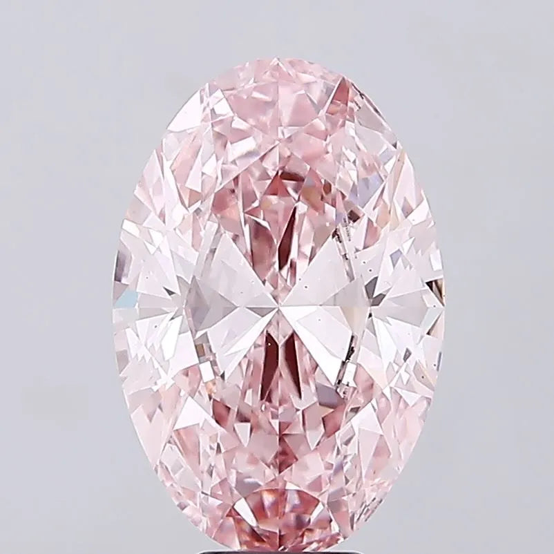 8.01ct Oval Lab Grown Diamond (Colour Fancy Vivid Pink, Clarity VS1, IGI Certified)