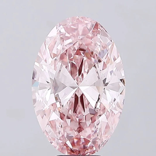 8.01ct Oval Lab Grown Diamond (Colour Fancy Vivid Pink, Clarity VS1, IGI Certified)