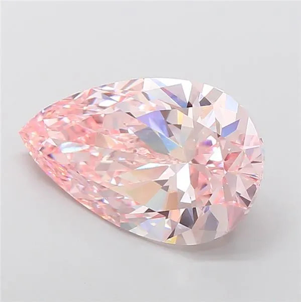 8.01ct Pear Lab Grown Diamond (Colour Fancy Vivid Pink, Clarity VVS2, IGI Certified)