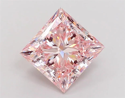 8.02ct Princess Lab Grown Diamond (Colour Fancy Pink, Clarity VVS2, IGI Certified)