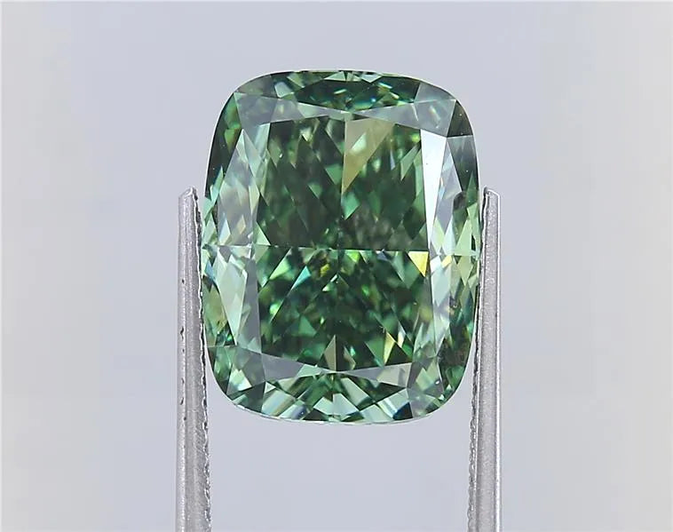 8.03ct Cushion modified Lab Grown Diamond (Colour Fancy Vivid Green, Clarity VS1, IGI Certified)
